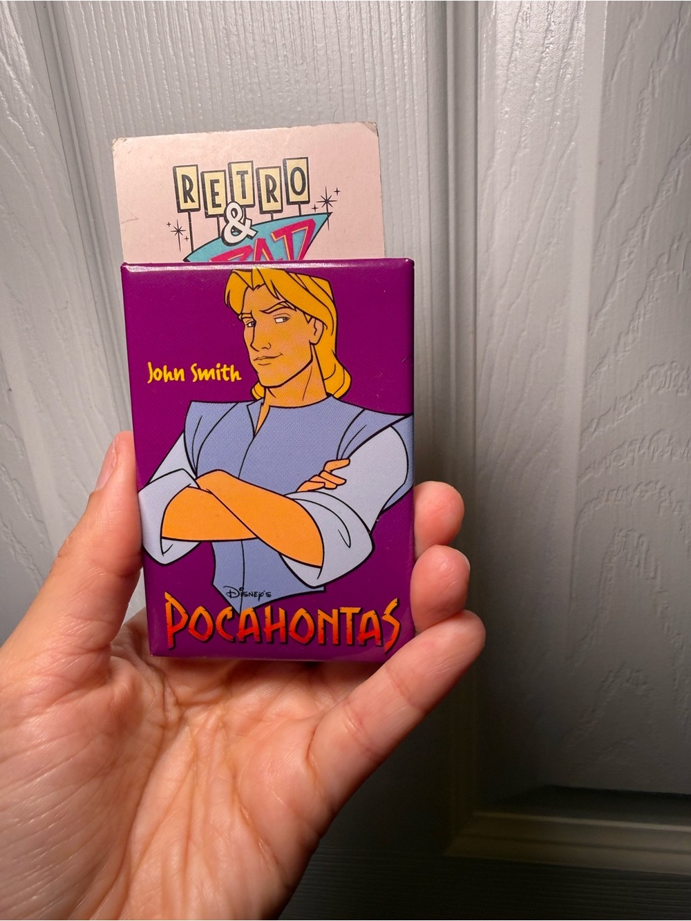 Disney Pocahontas John Smith square pin